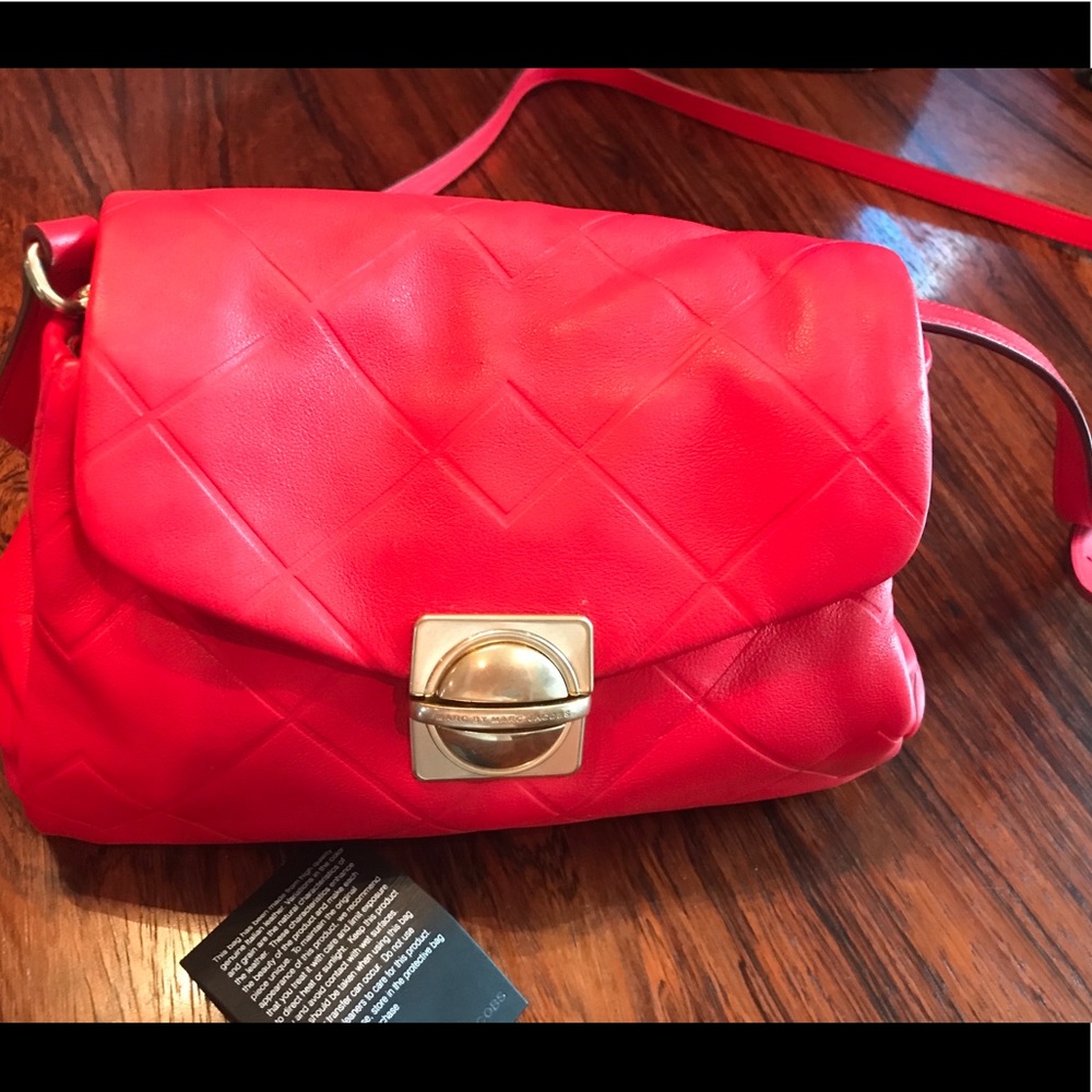 Marc by Marc Jacobs red Italian leather handbag